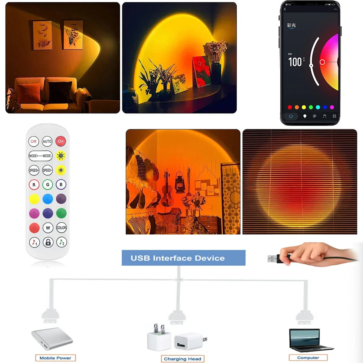 Smart Sunset Lamp - Conexão com Alexa e Google Home